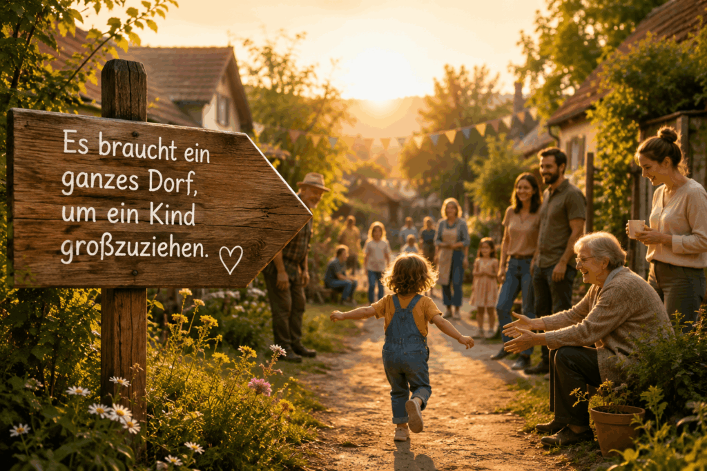 Es braucht ein ganzes Dorf, um ein Kind großzuziehen.